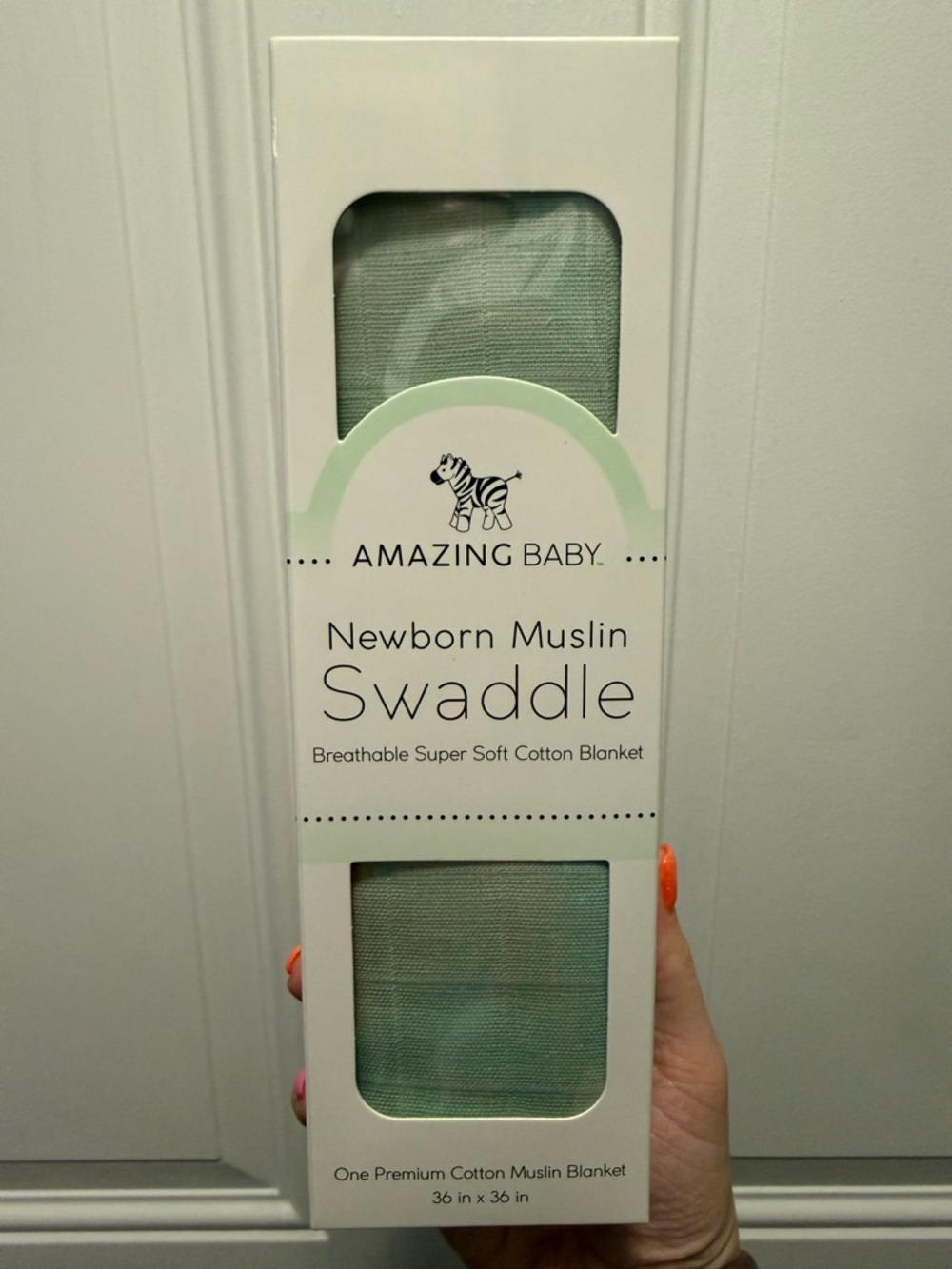 Amazing Baby Newborn Muslin Swaddle Blanket - Sage Green